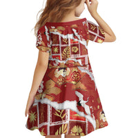 Hawaii Japanese Culture Red Family Matching Long Sleeve Bodycon Dress and Hawaiian Shirt Spring Cranes Aloha Pattern LT01 - Polynesian Pride