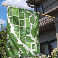 Hawaii Japanese Culture Sage Green Garden Flag Spring Cranes Aloha Pattern