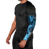 Blue Hibiscus Plumeria Floral Arm Sleeves - Polynesian Pride