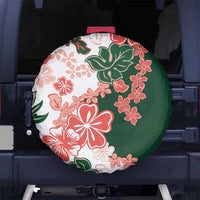 Green Orange Hibiscus Plumeria Floral Spare Tire Cover LT01 No hole Orange - Polynesian Pride