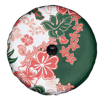 Green Orange Hibiscus Plumeria Floral Spare Tire Cover LT01 - Polynesian Pride