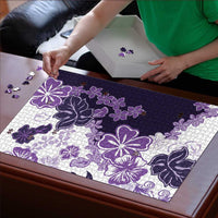 Purple Hibiscus Plumeria Floral Puzzle LT01