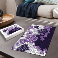 Purple Hibiscus Plumeria Floral Puzzle LT01