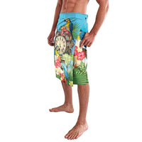 Personalized It's 5 o'clock Somewhere Lavalava Hawaiian Tropical Parrots - Polynesian Pride