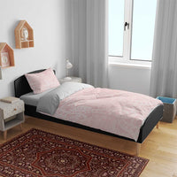Polynesian Tiare Monstera Soft Pink Bedding Set Liquid Style - Polynesian Pride