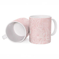 Polynesian Tiare Monstera Soft Pink Ceramic Mug Liquid Style LT01 - Polynesian Pride