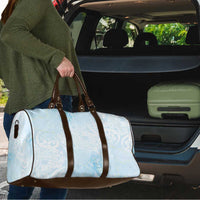 Polynesian Tiare Monstera Baby Blue Travel Bag Liquid Style - Polynesian Pride