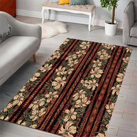 Hawaii Hibiscus Area Rug Retro Style - Polynesian Pride