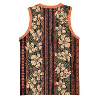 Hawaii Hibiscus Basketball Jersey Retro Style - Polynesian Pride