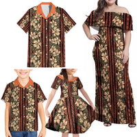 Hawaii Hibiscus Family Matching Off Shoulder Maxi Dress and Hawaiian Shirt Retro Style LT01 - Polynesian Pride