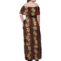 Hawaii Hibiscus Family Matching Off Shoulder Maxi Dress and Hawaiian Shirt Retro Style LT01 - Polynesian Pride