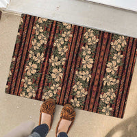 Hawaii Hibiscus Rubber Doormat Retro Style - Polynesian Pride