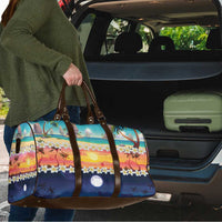 Hawaii Beach Landscape Time-Lapse Travel Bag Tropical Plumeria Flowers - Polynesian Pride