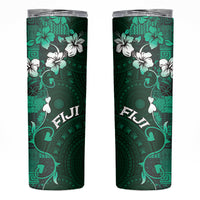 Fiji Masi Skinny Tumbler Fijian Hibiscus Tapa Green Version
