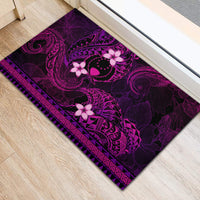 FSM Pohnpei State Rubber Doormat Tribal Pattern Pink Version LT01 - Polynesian Pride