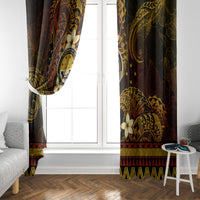 FSM Culture Day Window Curtain Tribal Pattern Gold Version LT01 - Polynesian Pride