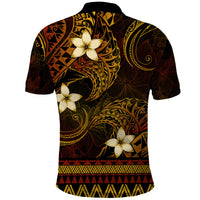 FSM Kosrae State Polo Shirt Tribal Pattern Gold Version LT01 - Polynesian Pride