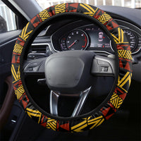 FSM Pohnpei State Steering Wheel Cover Tribal Pattern Gold Version