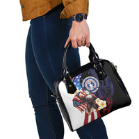 Northern Mariana Islands 4th of July Shoulder Handbag Plumeria USA Eagle LT01 - Polynesian Pride
