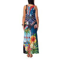 Personalized Guam Fourth of July Family Matching Tank Maxi Dress and Hawaiian Shirt Tropical Flowers LT01 - Polynesian Pride