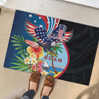 Guam Fourth of July Rubber Doormat Tropical Flowers