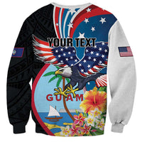 Personalized Guam Fourth of July Sweatshirt Tropical Flowers