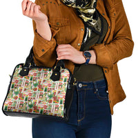 Hawaiian Santa Christmas Pattern Shoulder Handbag White Version - Polynesian Pride