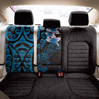 New Zealand Tuatara Plumeria Back Car Seat Cover Maori Blue Koru Tribal Tattoo LT01 - Polynesian Pride