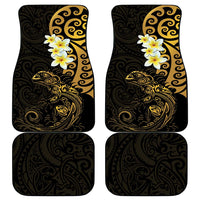 New Zealand Tuatara Plumeria Car Mats Maori Gold Koru Tribal Tattoo LT01 - Polynesian Pride