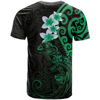 New Zealand Tuatara Plumeria T Shirt Maori Green Koru Tribal Tattoo