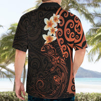 New Zealand Tuatara Plumeria Hawaiian Shirt Maori Orange Koru Tribal Tattoo LT01 - Polynesian Pride