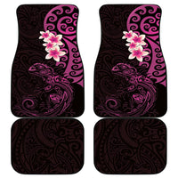 New Zealand Tuatara Plumeria Car Mats Maori Pink Koru Tribal Tattoo LT01 - Polynesian Pride