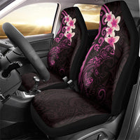 New Zealand Tuatara Plumeria Car Seat Cover Maori Pink Koru Tribal Tattoo LT01 - Polynesian Pride