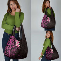 New Zealand Tuatara Plumeria Grocery Bag Maori Pink Koru Tribal Tattoo LT01 - Polynesian Pride
