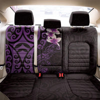New Zealand Tuatara Plumeria Back Car Seat Cover Maori Purple Koru Tribal Tattoo LT01 - Polynesian Pride