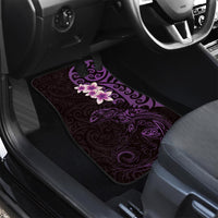 New Zealand Tuatara Plumeria Car Mats Maori Purple Koru Tribal Tattoo LT01 - Polynesian Pride
