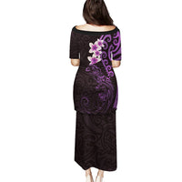 New Zealand Tuatara Plumeria Puletasi Maori Purple Koru Tribal Tattoo LT01 - Polynesian Pride