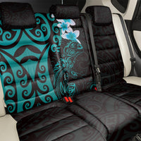 New Zealand Tuatara Plumeria Back Car Seat Cover Maori Teal Koru Tribal Tattoo LT01 - Polynesian Pride