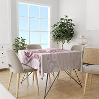 Pink Maori Tuatara Tablecloth Luxury Pastel Pattern