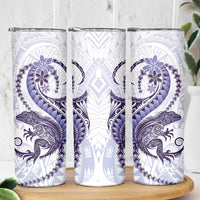 Purple Maori Tuatara Skinny Tumbler Luxury Pastel Pattern LT01 - Polynesian Pride