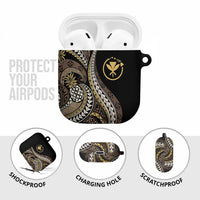 Hawaii Pineapple Brown Tribal Pattern AirPods Case LT01 - Polynesian Pride