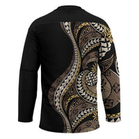 Hawaii Pineapple Brown Tribal Pattern Hockey Jersey - Polynesian Pride