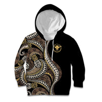 Hawaii Pineapple Brown Tribal Pattern Kid Hoodie LT01 Hoodie Brown - Polynesian Pride