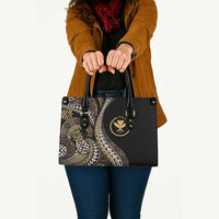 Hawaii Pineapple Brown Tribal Pattern Leather Bag - Polynesian Pride