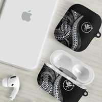 Hawaii Pineapple Gray Scale Tribal Pattern AirPods Case LT01 - Polynesian Pride