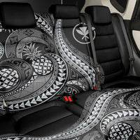 Hawaii Pineapple Gray Scale Tribal Pattern Back Car Seat Cover - Polynesian Pride