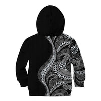 Hawaii Pineapple Gray Scale Tribal Pattern Kid Hoodie LT01 - Polynesian Pride