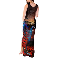 New Zealand Tui Bird Soldier ANZAC Tank Maxi Dress Lest We Forget LT03 - Polynesian Pride
