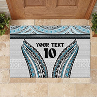 Custom Flying Fijians Rugby Rubber Doormat Tapa Tribal Cloth