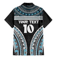 Custom Flying Fijians Rugby Family Matching Mermaid Dress and Hawaiian Shirt Tapa Tribal Cloth Black Color LT03 - Polynesian Pride
